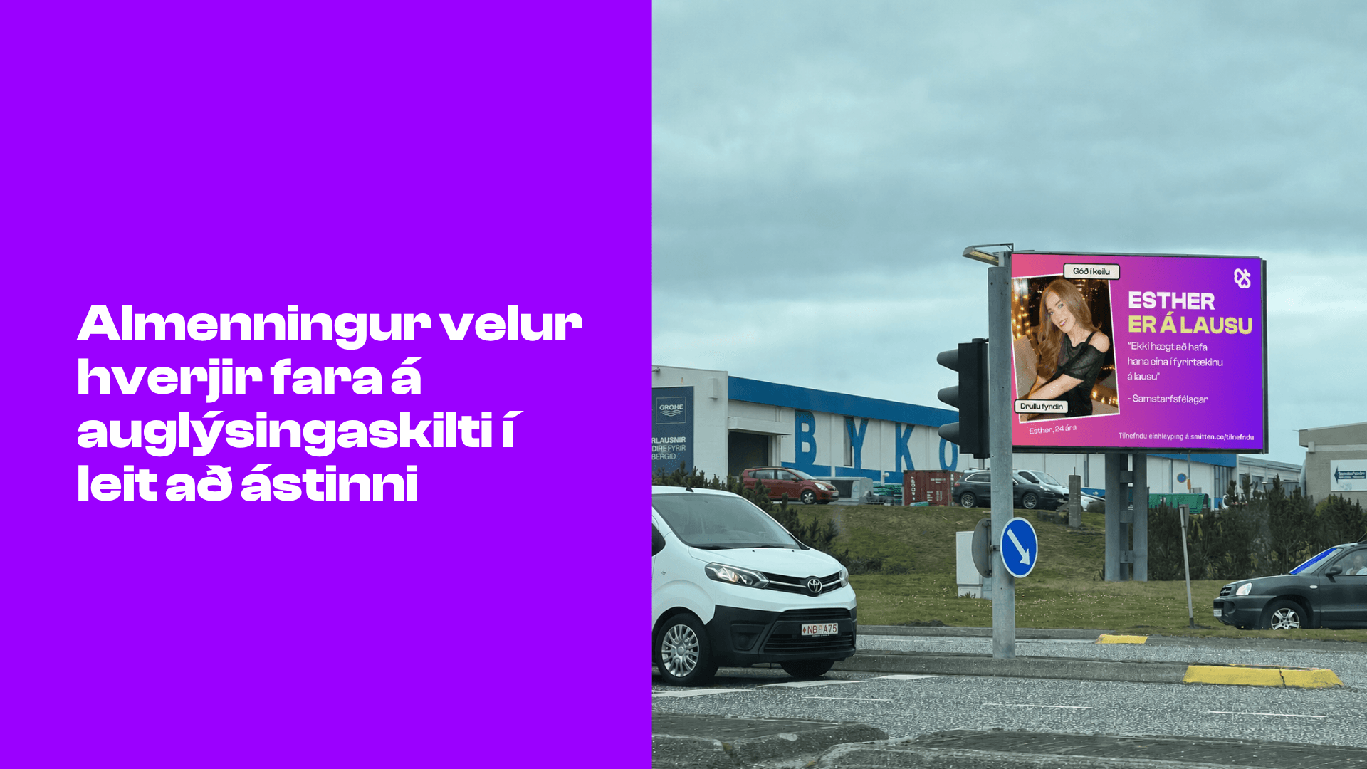 Almenningur velur hverjir fara á auglýsingaskilti í leit að ástinni